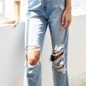 Flying Monkey Super High Rise Distressed Jeans. Sz 24